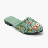 Girls Banto Slipper - Green, Girls Slippers, Chase Value, Chase Value