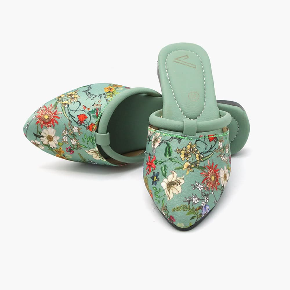 Girls Banto Slipper - Green, Girls Slippers, Chase Value, Chase Value