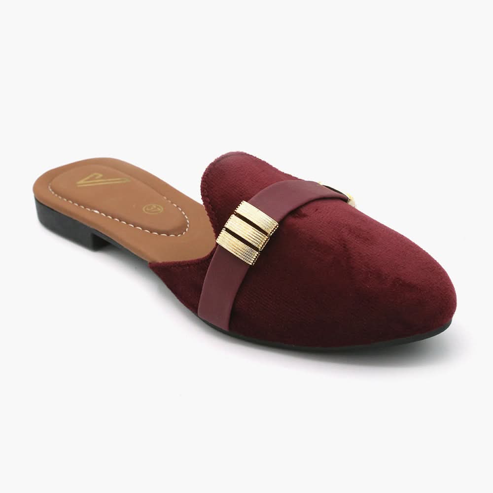 Women's Banto Slipper - Maroon, Women Slippers, Chase Value, Chase Value