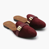 Women's Banto Slipper - Maroon, Women Slippers, Chase Value, Chase Value