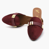 Women's Banto Slipper - Maroon, Women Slippers, Chase Value, Chase Value