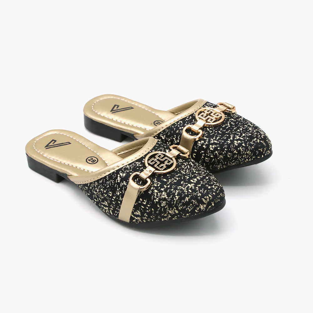 Girls Banto Slipper - Black, Girls Slippers, Chase Value, Chase Value