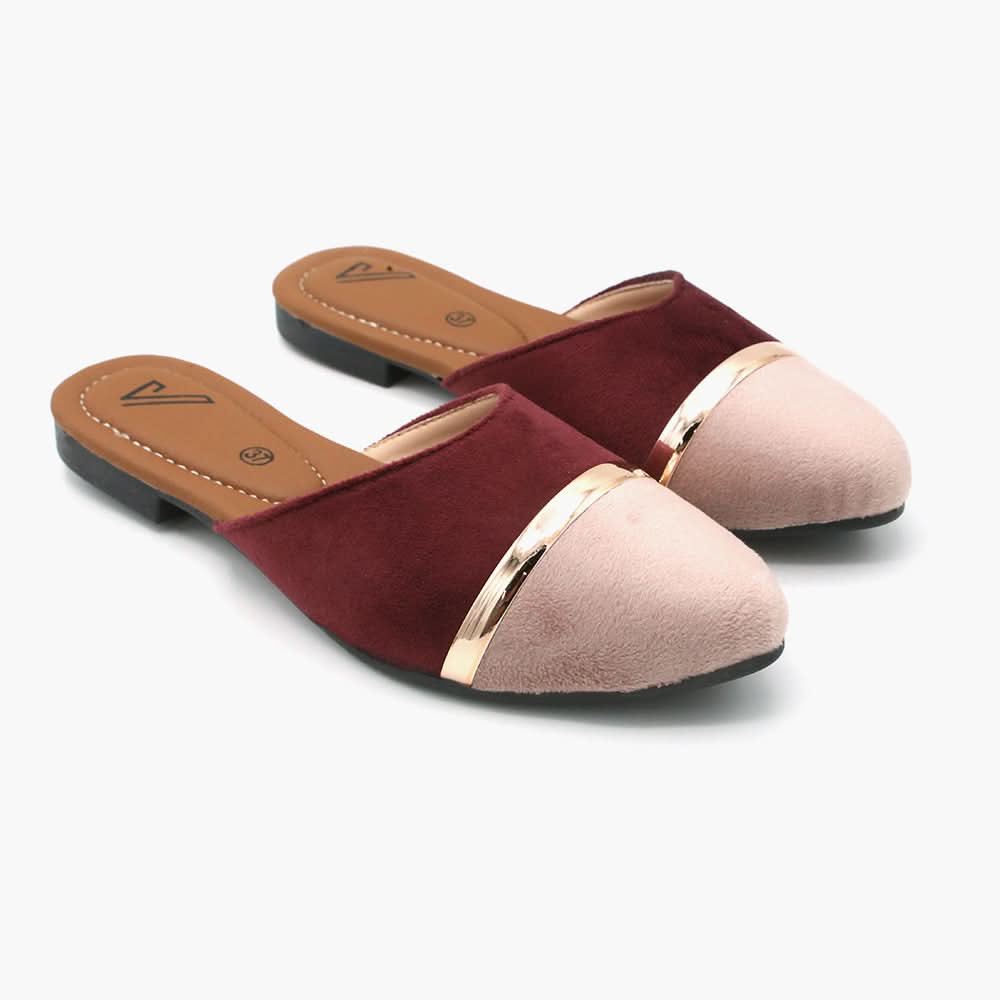Women's Banto Slipper - Maroon, Women Slippers, Chase Value, Chase Value