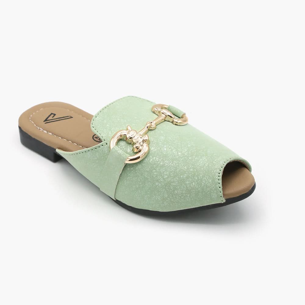 Girls Banto Slipper - Green, Girls Slippers, Chase Value, Chase Value