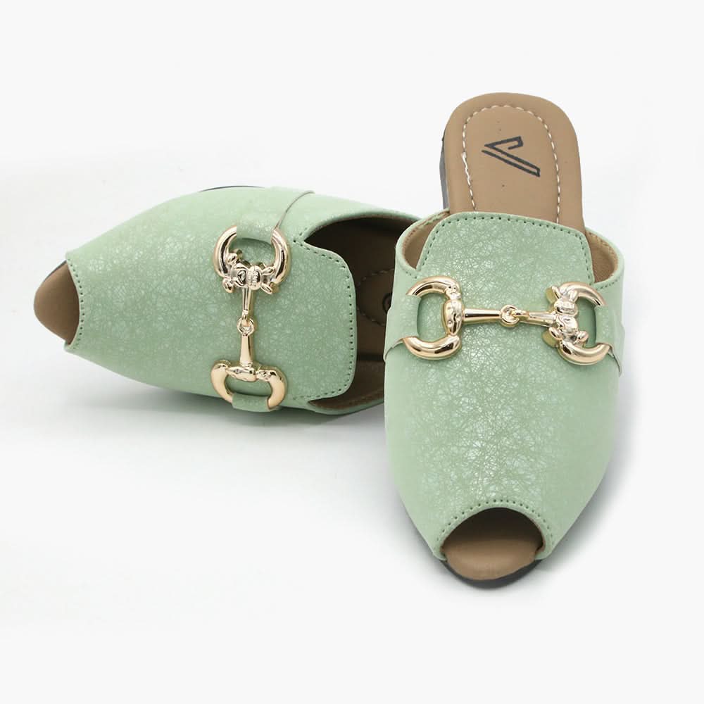 Girls Banto Slipper - Green, Girls Slippers, Chase Value, Chase Value