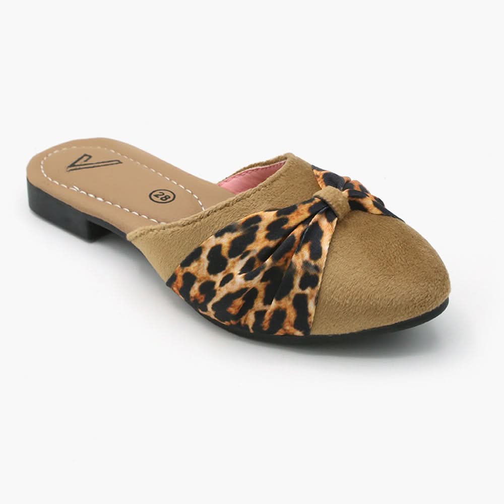 Girls Banto Slipper - Fawn, Girls Slippers, Chase Value, Chase Value