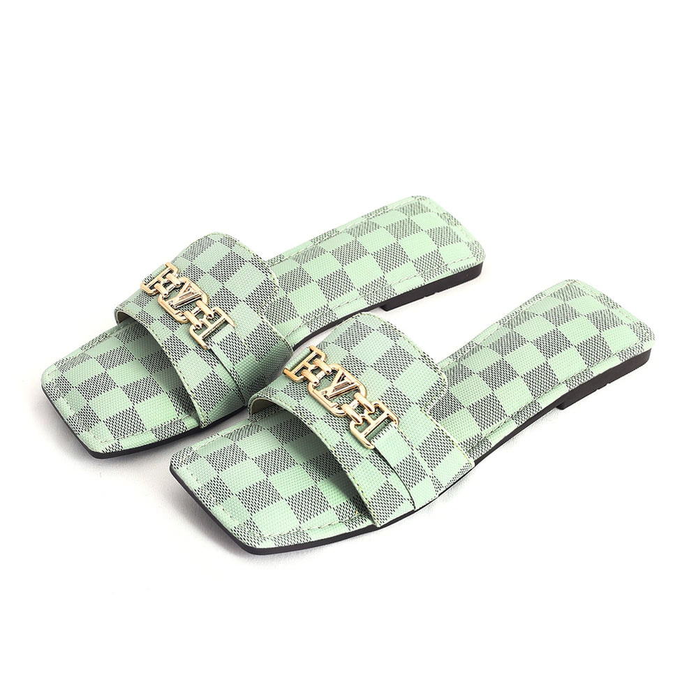 Women's Slippers - Green, Women Slippers, Chase Value, Chase Value