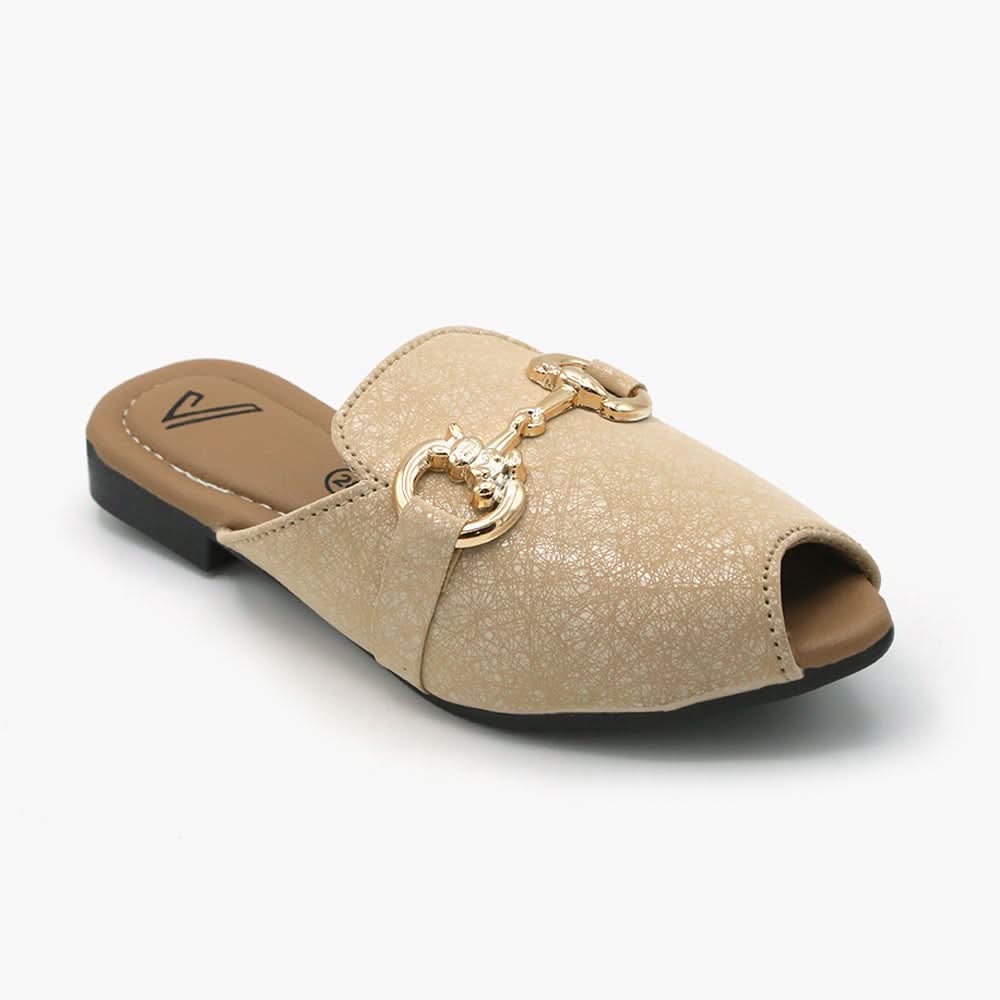Girls Banto Slipper - Fawn, Girls Slippers, Chase Value, Chase Value