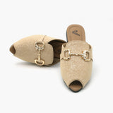 Girls Banto Slipper - Fawn, Girls Slippers, Chase Value, Chase Value