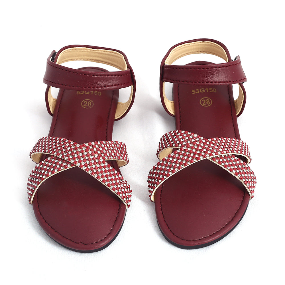 Girls Sandal - Maroon, Girls Sandals, Chase Value, Chase Value