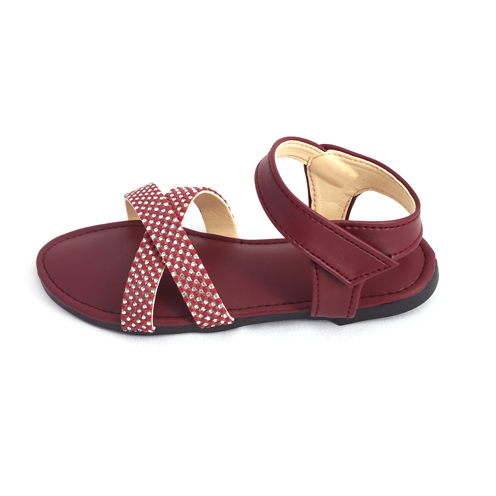 Girls Sandal - Maroon, Girls Sandals, Chase Value, Chase Value