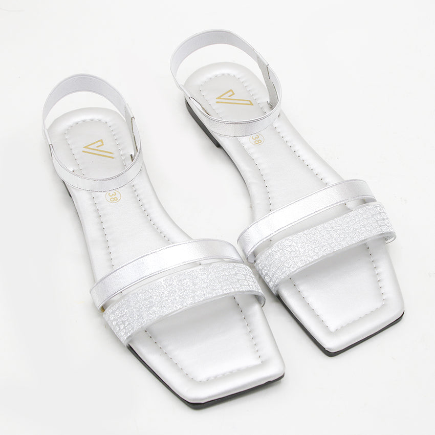 Women's Sandal - Silver, Women Sandals, Chase Value, Chase Value