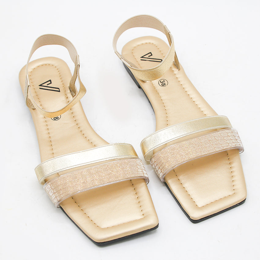 Women's Sandal - Golden, Women Sandals, Chase Value, Chase Value