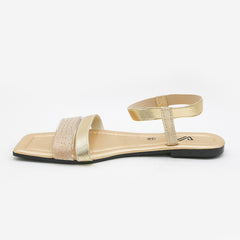 Women's Sandal - Golden, Women Sandals, Chase Value, Chase Value