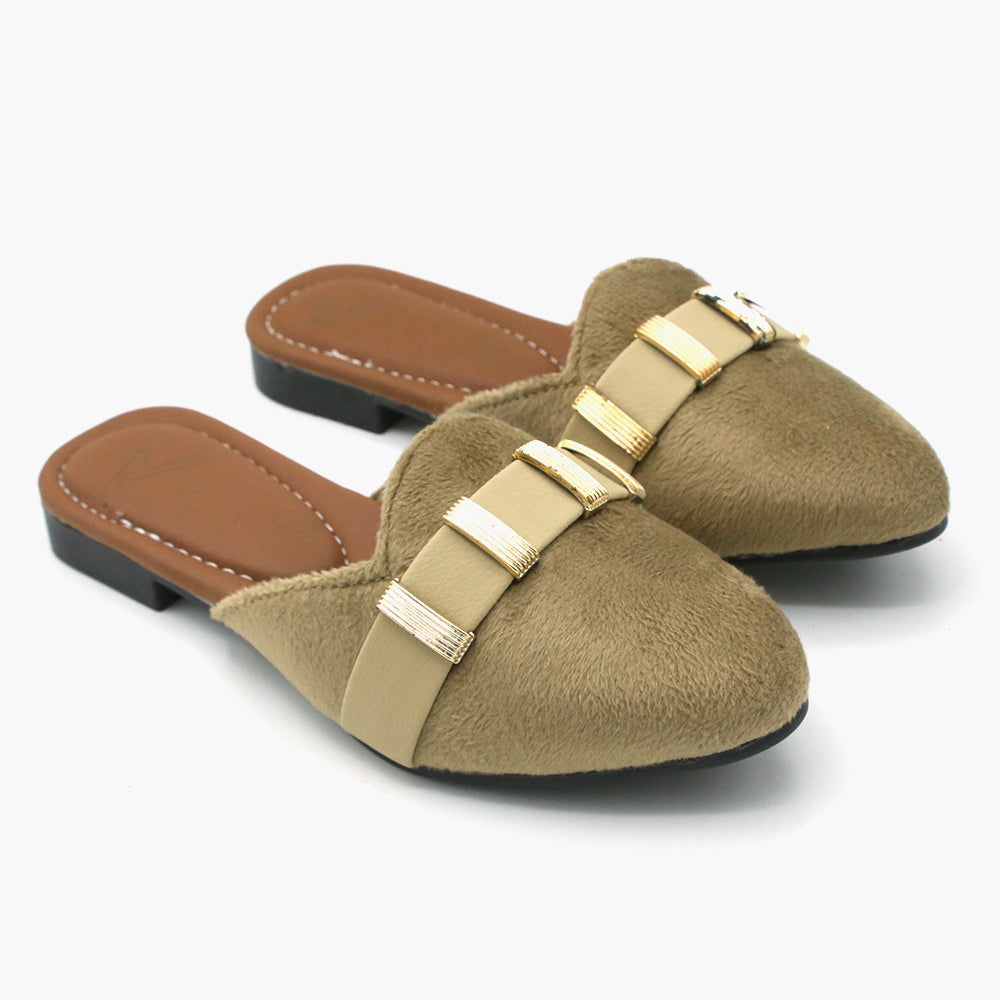 Girls Banto Slipper - Fawn, Girls Slippers, Chase Value, Chase Value