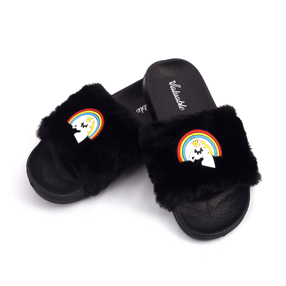 Women's Slider - Black, Women Slippers, Chase Value, Chase Value