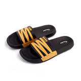 Valuable Open-toe Men's Slider - Black & Yellow, Men's Slippers, Chase Value, Chase Value