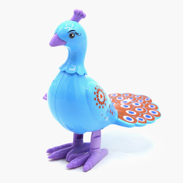 Jumping Peacock Toy - Blue