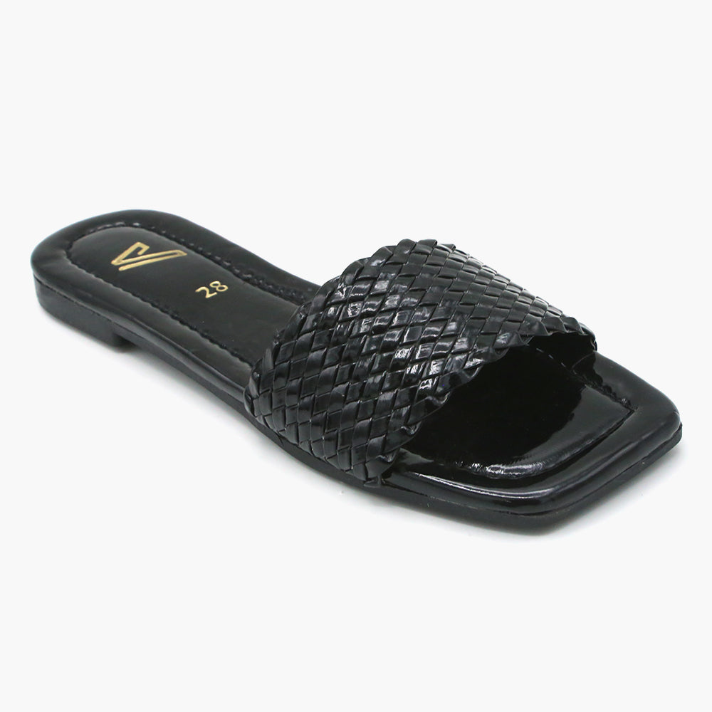 Girls Slipper - Black, Girls Slippers, Chase Value, Chase Value