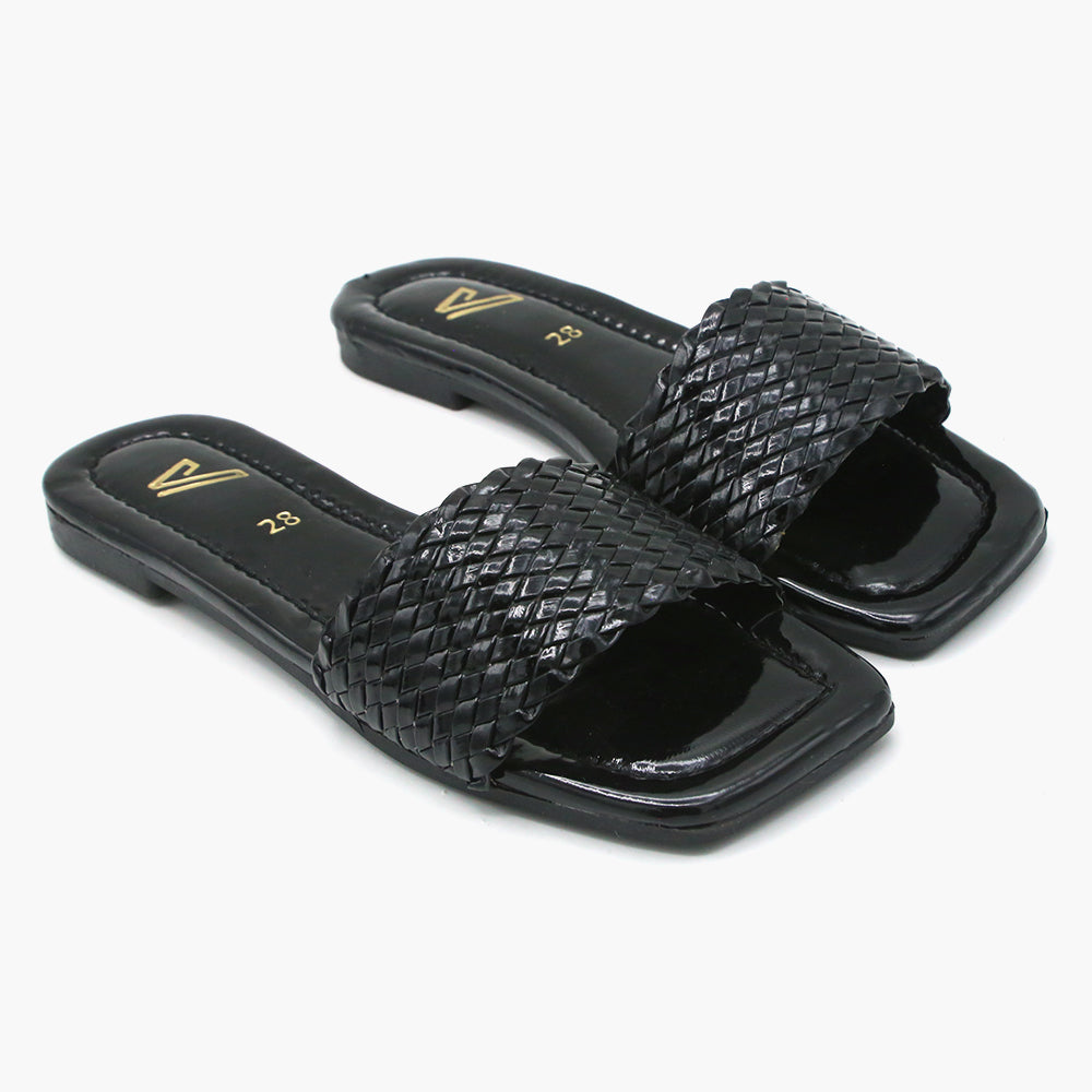 Girls Slipper - Black, Girls Slippers, Chase Value, Chase Value