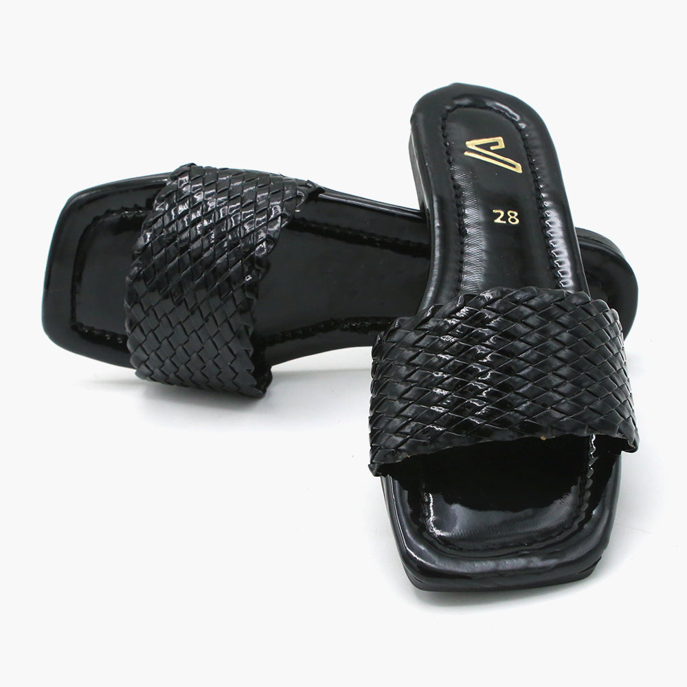 Girls Slipper - Black, Girls Slippers, Chase Value, Chase Value