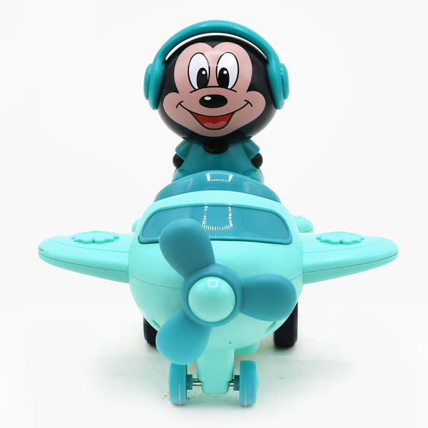 Mickey Airplane Toy - Cyan, Non-Remote Control, Chase Value, Chase Value