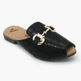 Girls Banto Slipper - Black, Girls Slippers, Chase Value, Chase Value