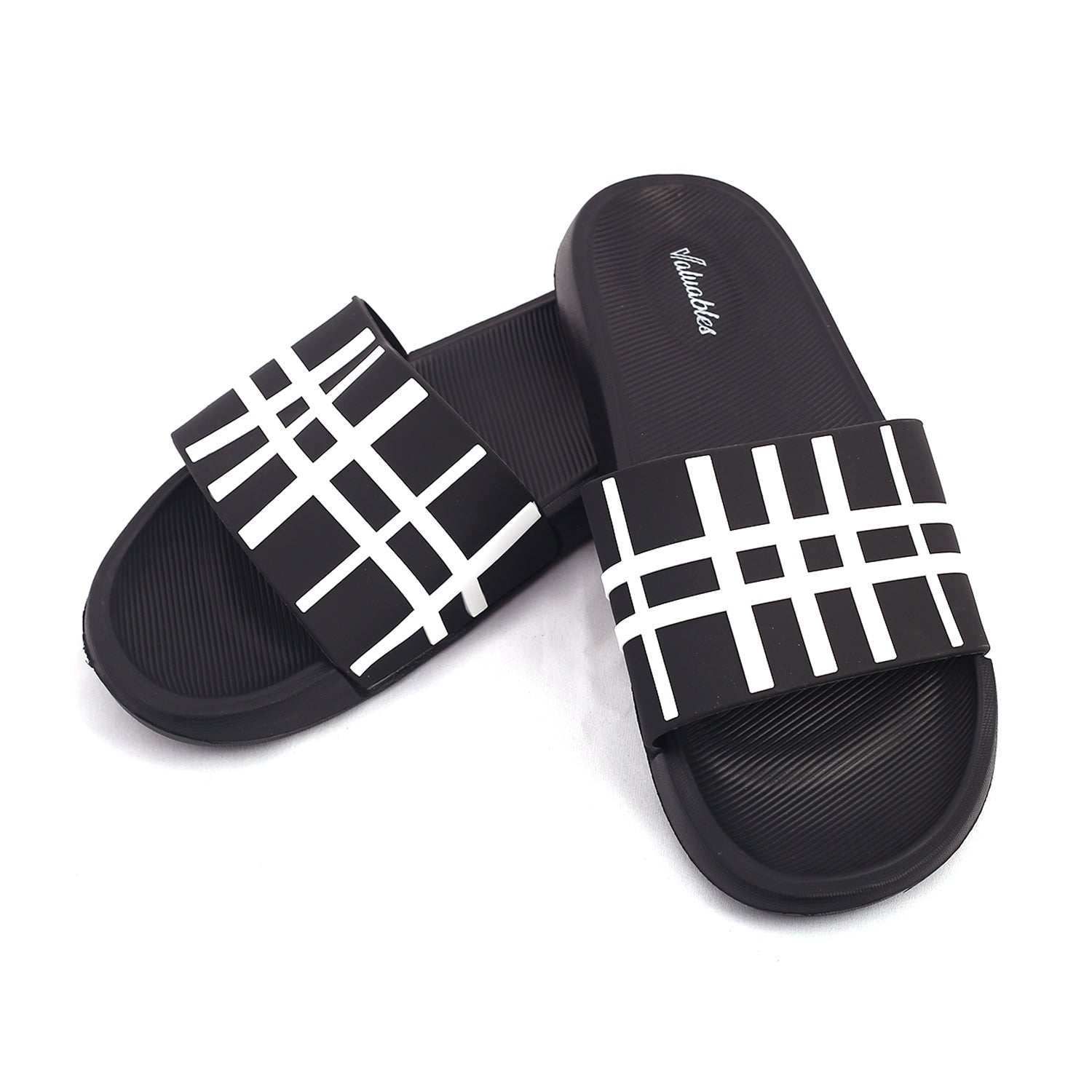 Valuable Open-toe Men's Slider- Black, Men's Slippers, Chase Value, Chase Value