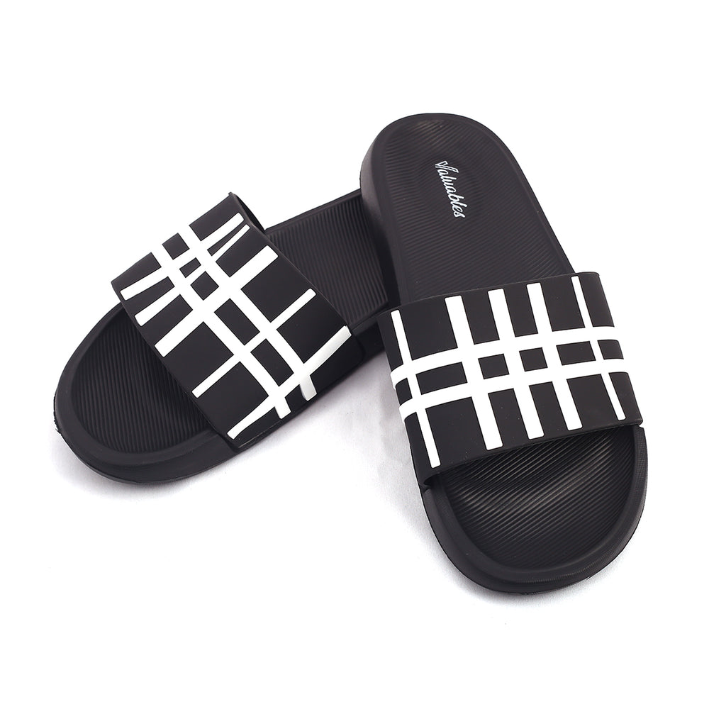 Valuable Open-toe Men's Slider- Black, Men's Slippers, Chase Value, Chase Value