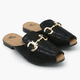 Girls Banto Slipper - Black, Girls Slippers, Chase Value, Chase Value