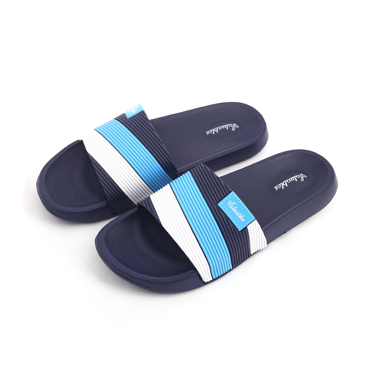 Valuable Open-toe Men's Slider - Navy Blue, Men's Slippers, Chase Value, Chase Value