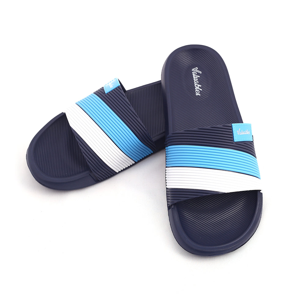 Valuable Open-toe Men's Slider - Navy Blue, Men's Slippers, Chase Value, Chase Value