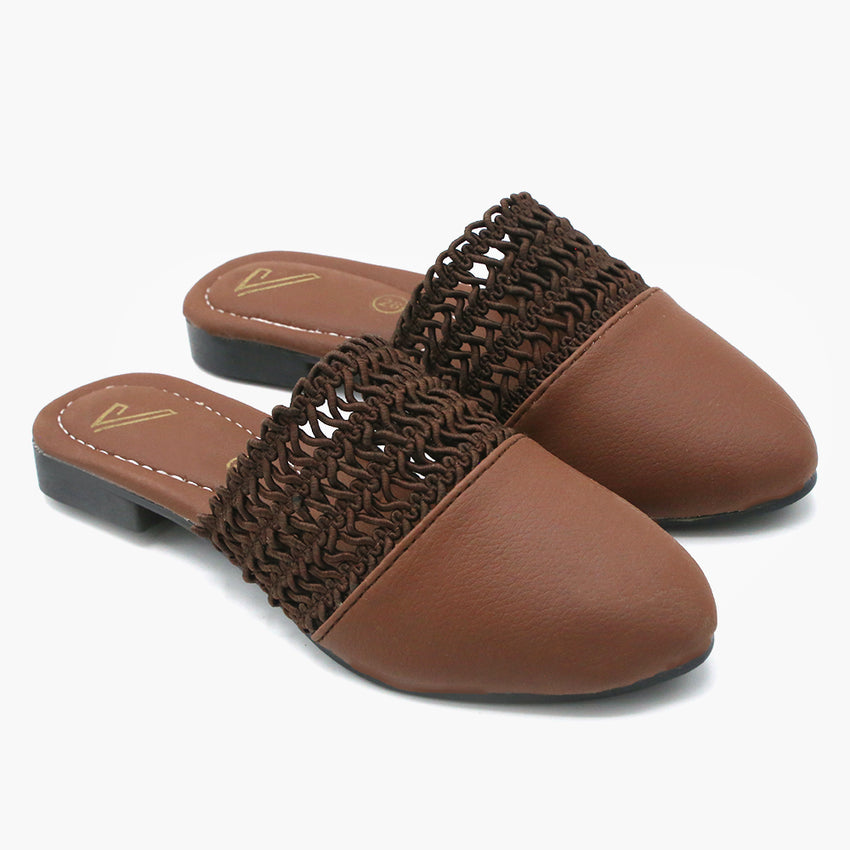 Girls Banto Slipper - Brown