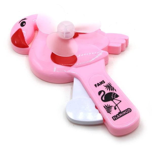 Flamingo Hand Pressed Fan Toy - Pink