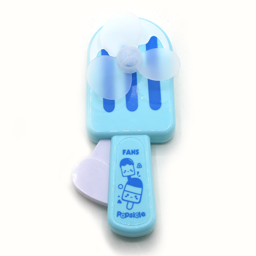 Ice Cream Hand Pressed Fan Toy - Cyan, Newborn Rattles & Toys, Chase Value, Chase Value