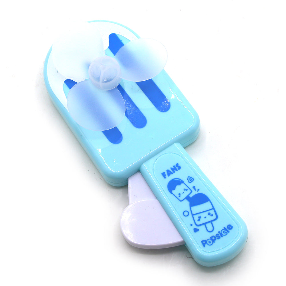 Ice Cream Hand Pressed Fan Toy - Cyan, Newborn Rattles & Toys, Chase Value, Chase Value