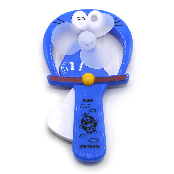 Doraemon Hand Pressed Fan - Blue