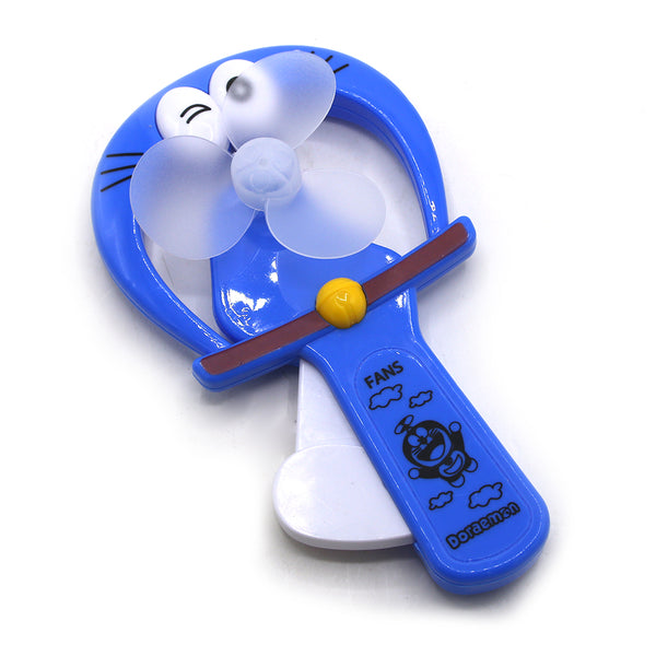 Doraemon Hand Pressed Fan - Blue