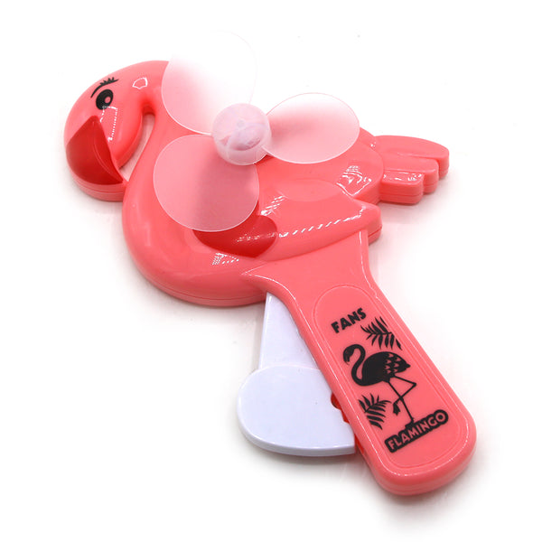 Flamingo Hand Pressed Fan Toy - Peach