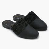 Girls Banto Slipper - Black, Girls Slippers, Chase Value, Chase Value
