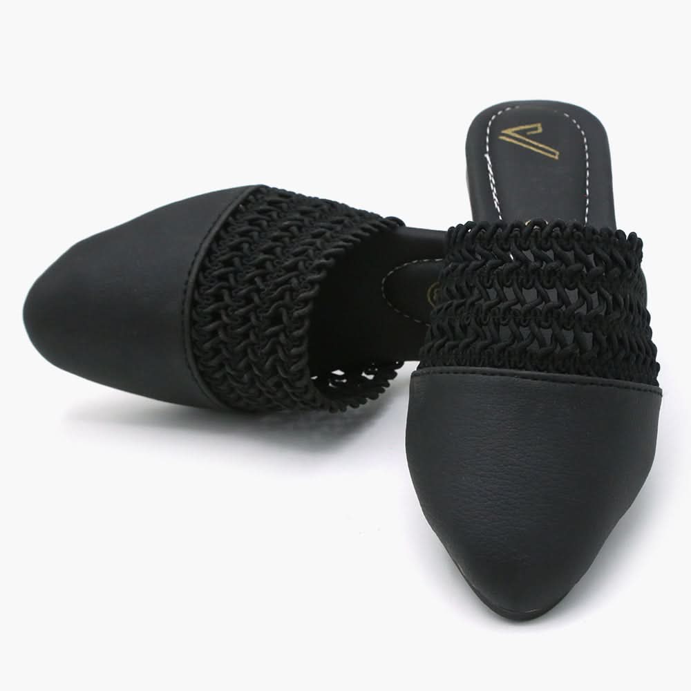 Girls Banto Slipper - Black, Girls Slippers, Chase Value, Chase Value