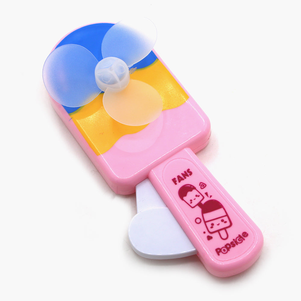 Ice Cream Hand Pressed Fan Toy - Pink, Newborn Rattles & Toys, Chase Value, Chase Value