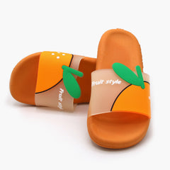 Women's Slider - Orange, Women Slippers, Chase Value, Chase Value