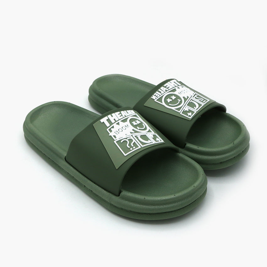 Men's Slider - Green, Men's Slippers, Chase Value, Chase Value