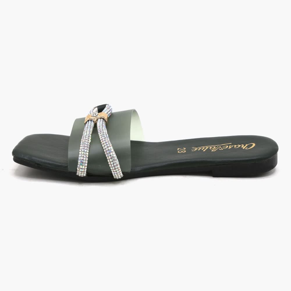 Girls Slipper - Green, Girls Slippers, Chase Value, Chase Value