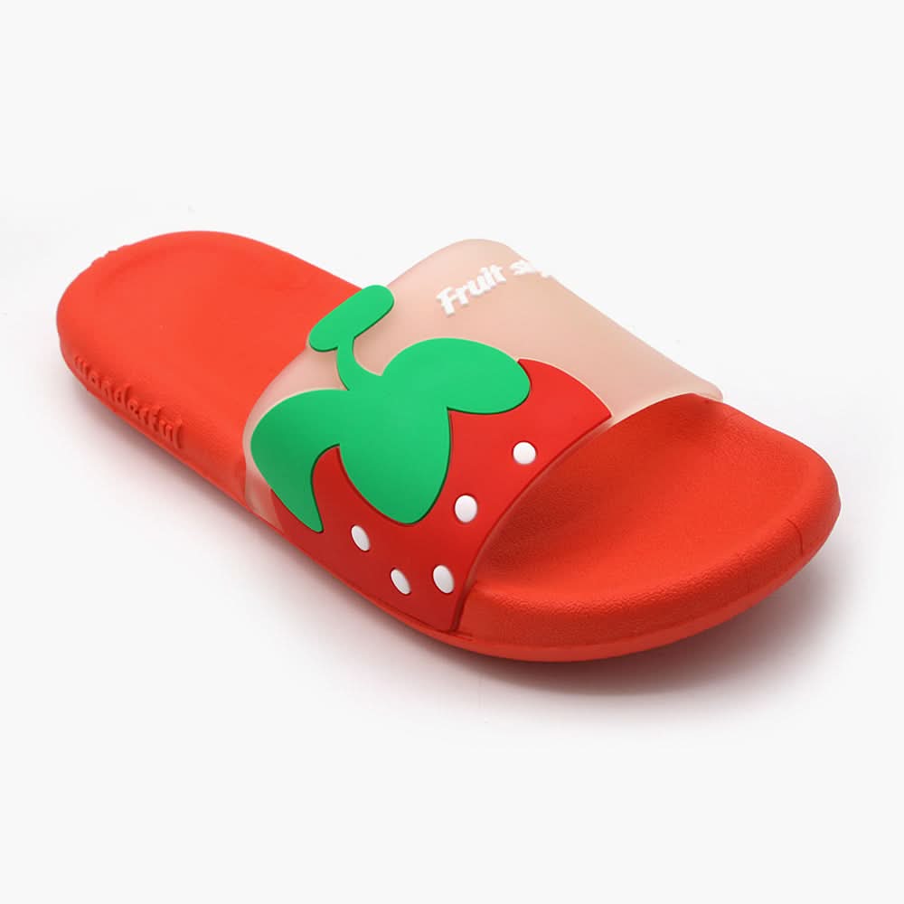 Women's Slider - Red, Women Slippers, Chase Value, Chase Value