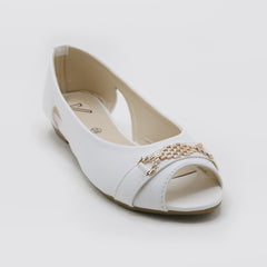 Women's Peeptoe - White