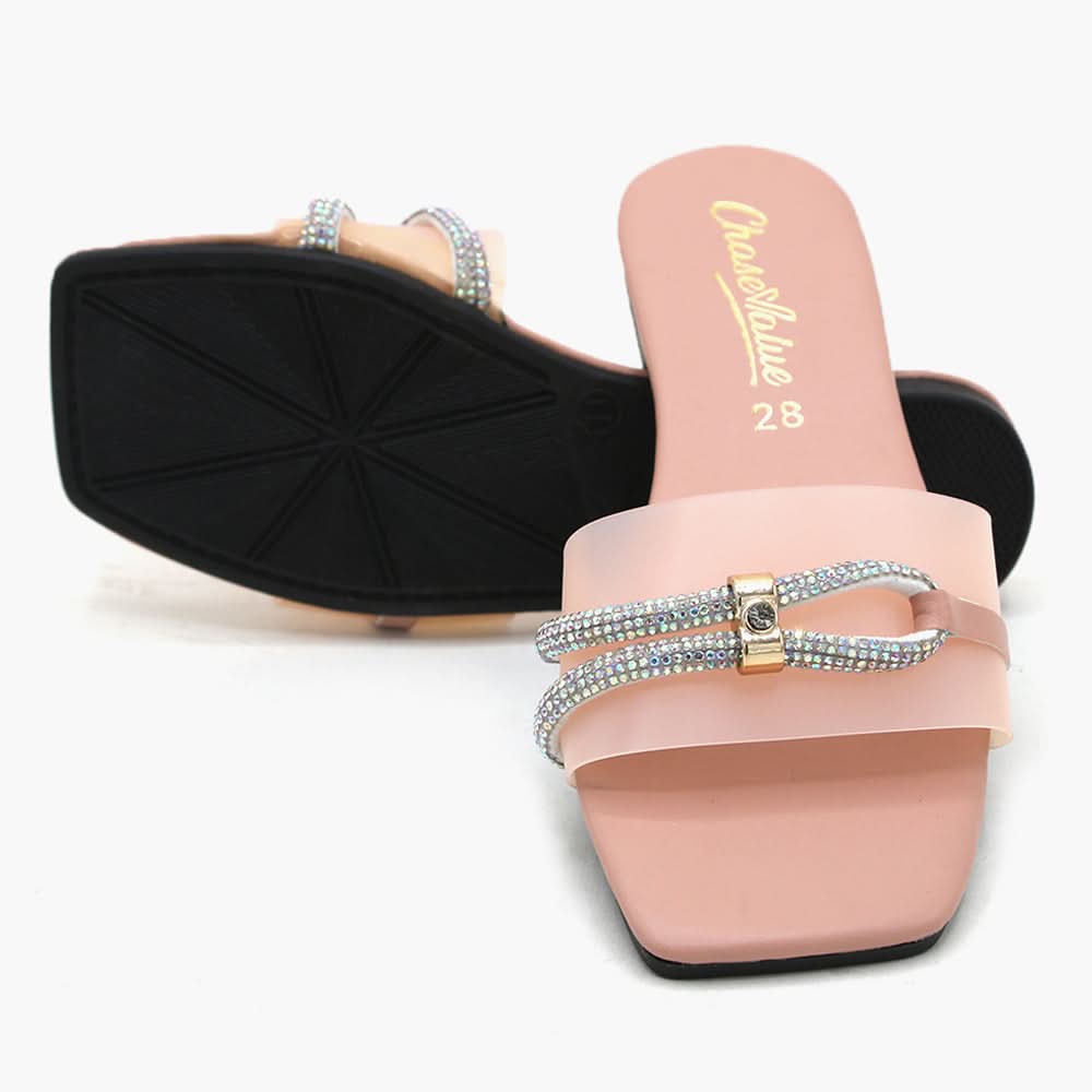 Girls Slipper - Pink, Girls Slippers, Chase Value, Chase Value