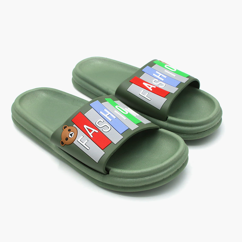 Men's Slider - Green, Men's Slippers, Chase Value, Chase Value