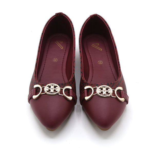 Women's Pumps - Maroon